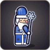 Father Frost in Pixel Muster