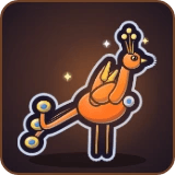 Firebird in Pixel Muster