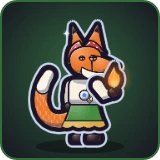 Sister Fox in Pixel Muster