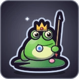 Frog Princess in Pixel Muster