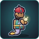 Genie in Pixel Muster