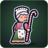 Gingerbread Witch in Pixel Muster