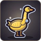 Golden Goose in Pixel Muster