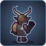 Krampus in Pixel Muster