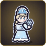 Snow Maiden in Pixel Muster
