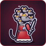 Mouse King in Pixel Muster