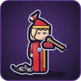 Pied Piper in Pixel Muster