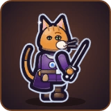 Puss in Boots in Pixel Muster