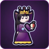 Evil Queen in Pixel Muster