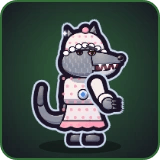 Big Bad Wolf in Pixel Muster