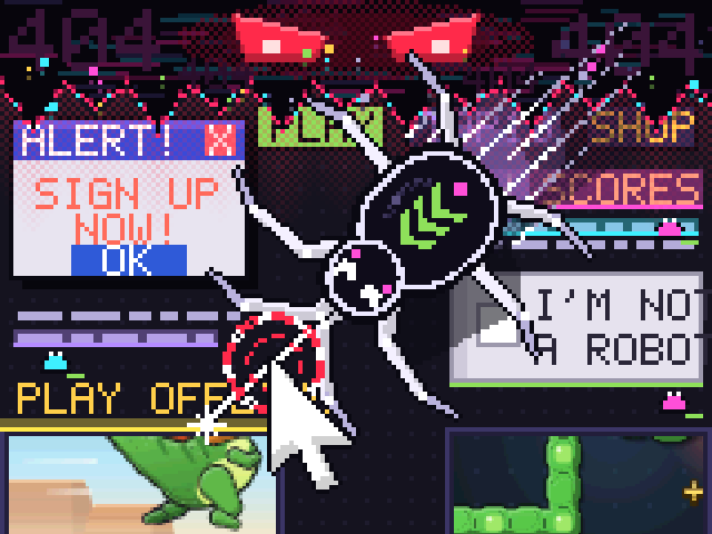 Web Crawler pixel-art screenshot