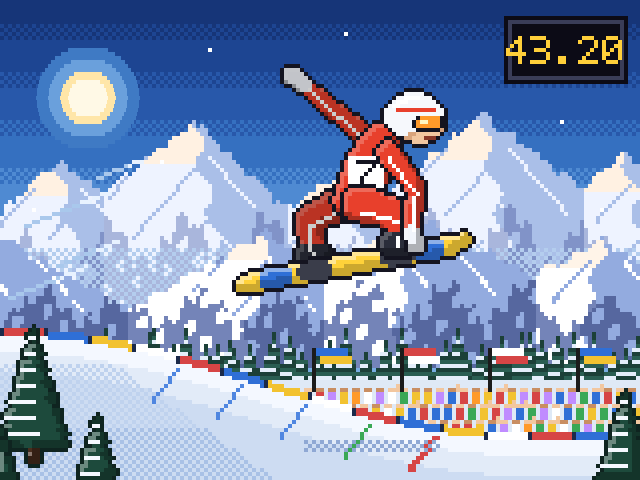 Pixel Winter Games pixel-art screenshot